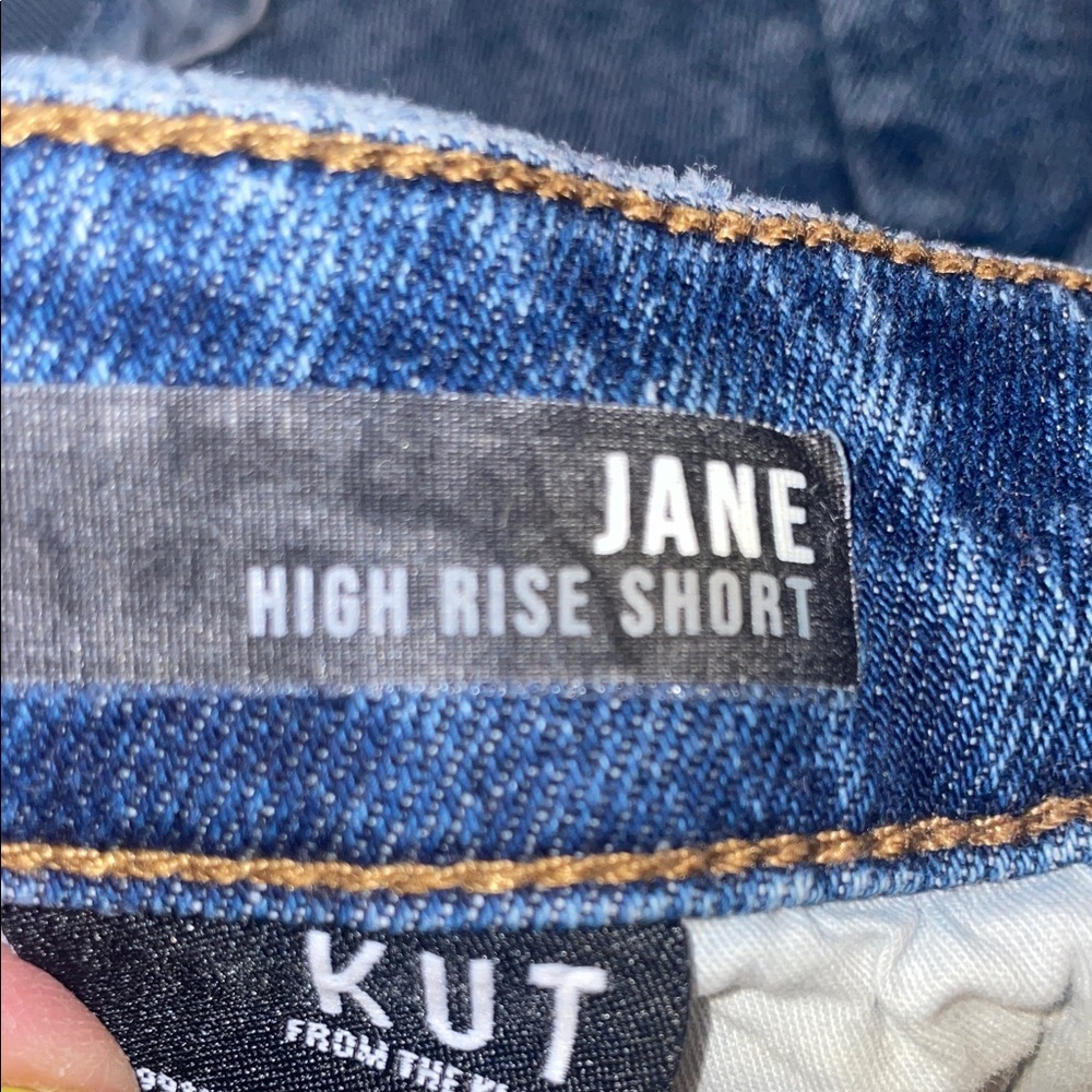 Kut from the Kloth Blue Distressed Jean Shorts - Picture 8 of 10